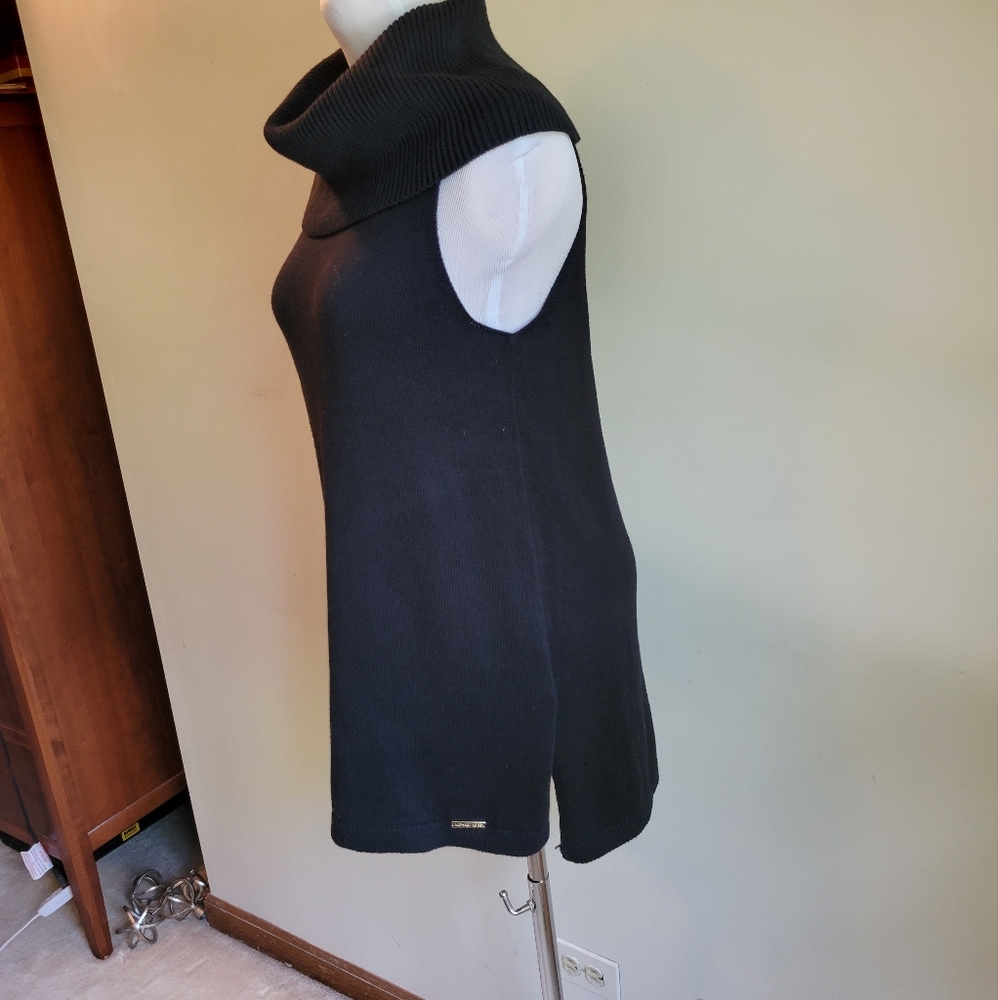 Michael Kors Small Black Knit Cowl Dress Tunic - Picture 2 of 3